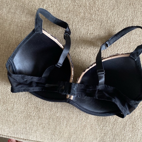 AUBADE lovessencee black lace flower appliqué push/up bra - Picture 3 of 6